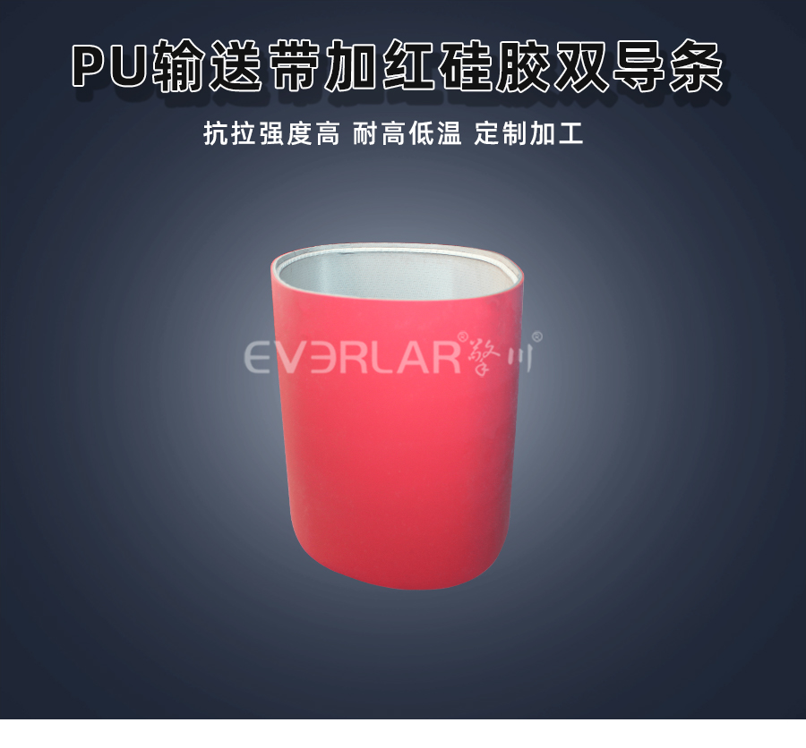 PU<a href='http://www.zhangtiankun.cn/shusongdai/' target='_blank'><u>輸送帶</u></a>加紅色硅膠雙導(dǎo)條詳情01