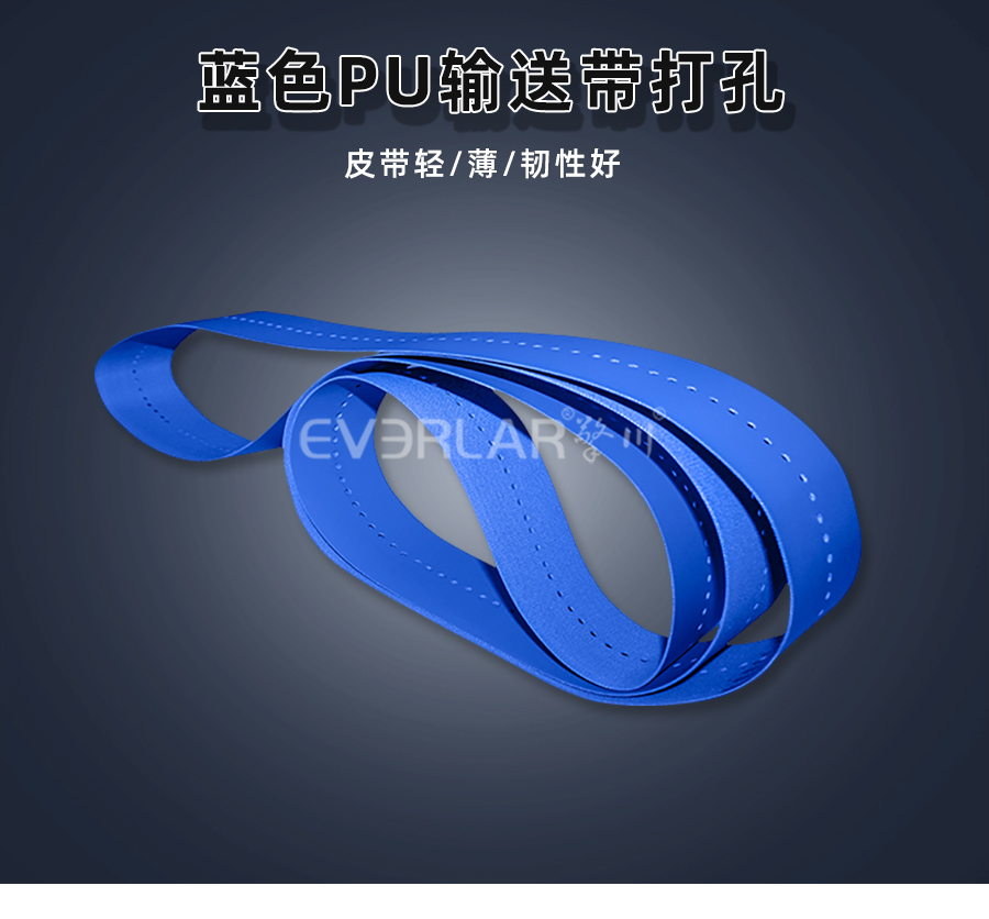 藍(lán)色PU食品<a href='http://www.zhangtiankun.cn/shusongdai/' target='_blank'><u>輸送帶</u></a>詳情01
