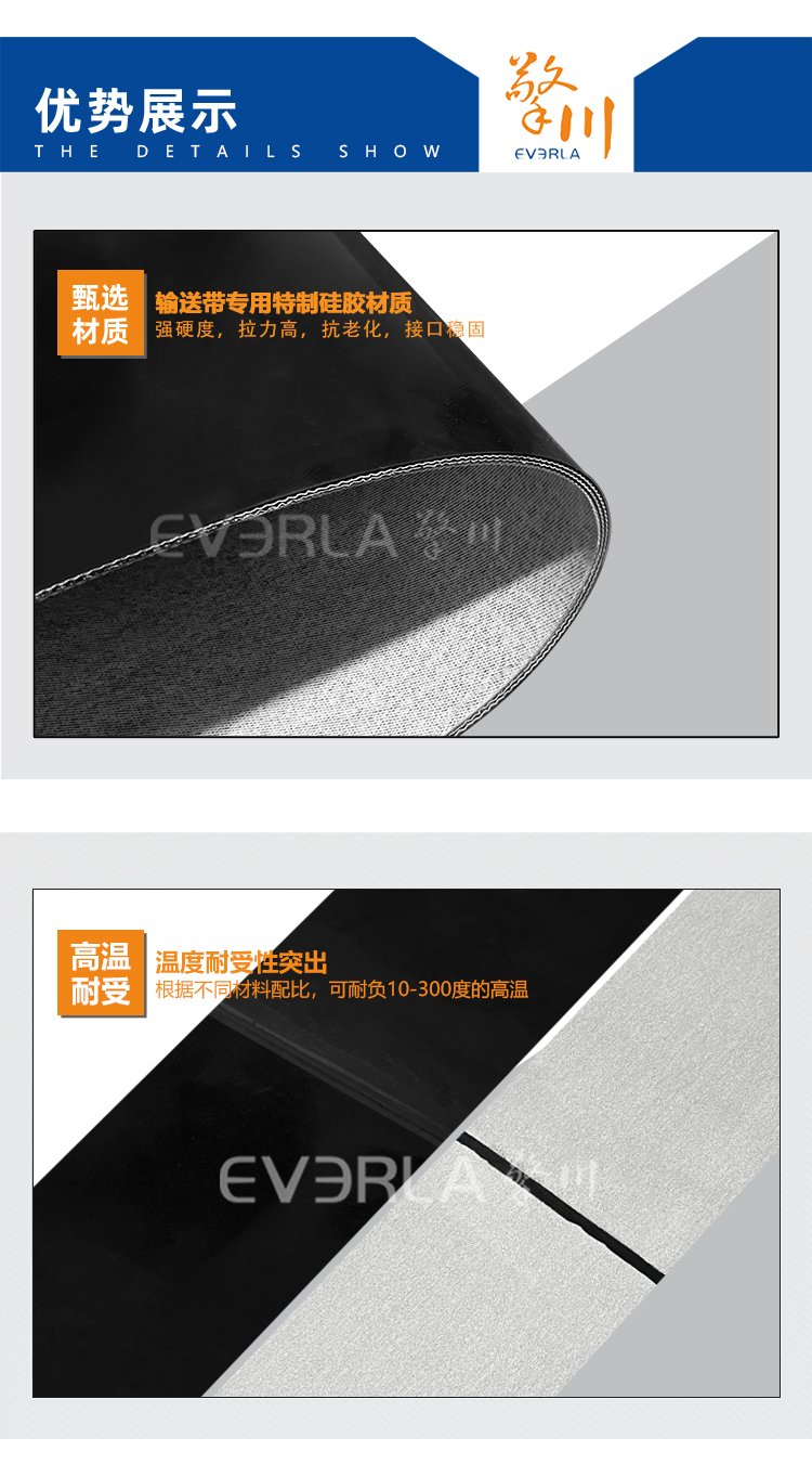 黑色防靜電硅膠輸送帶