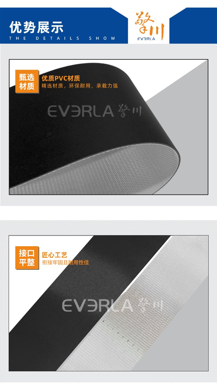 黑色啞光PVC輸送帶