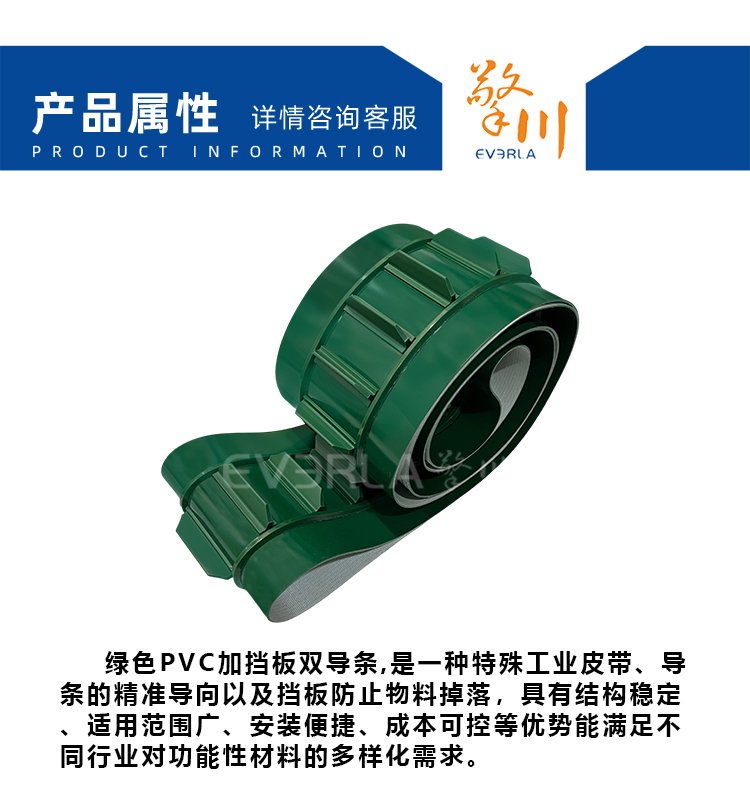 綠色PVC加擋板雙導(dǎo)條