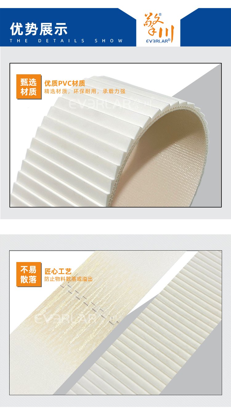 白色PVC搓衣板帶